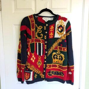 Vintage the eagle's eye Royal Motif Cardigan size L